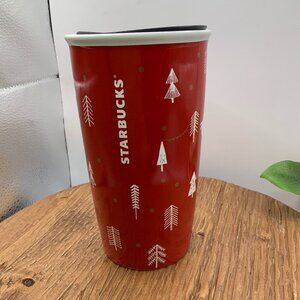 Starbucks 2018 Holiday Ceramic Coffee Tumbler 12oz